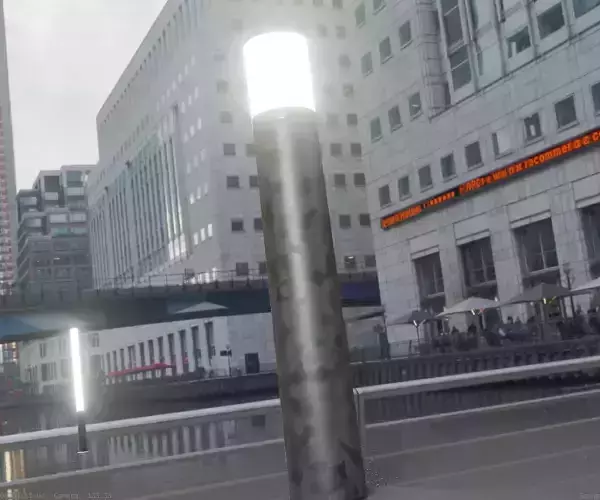 Galvanized Light-Column -27- Street-Light 9 Low-poly 3D model