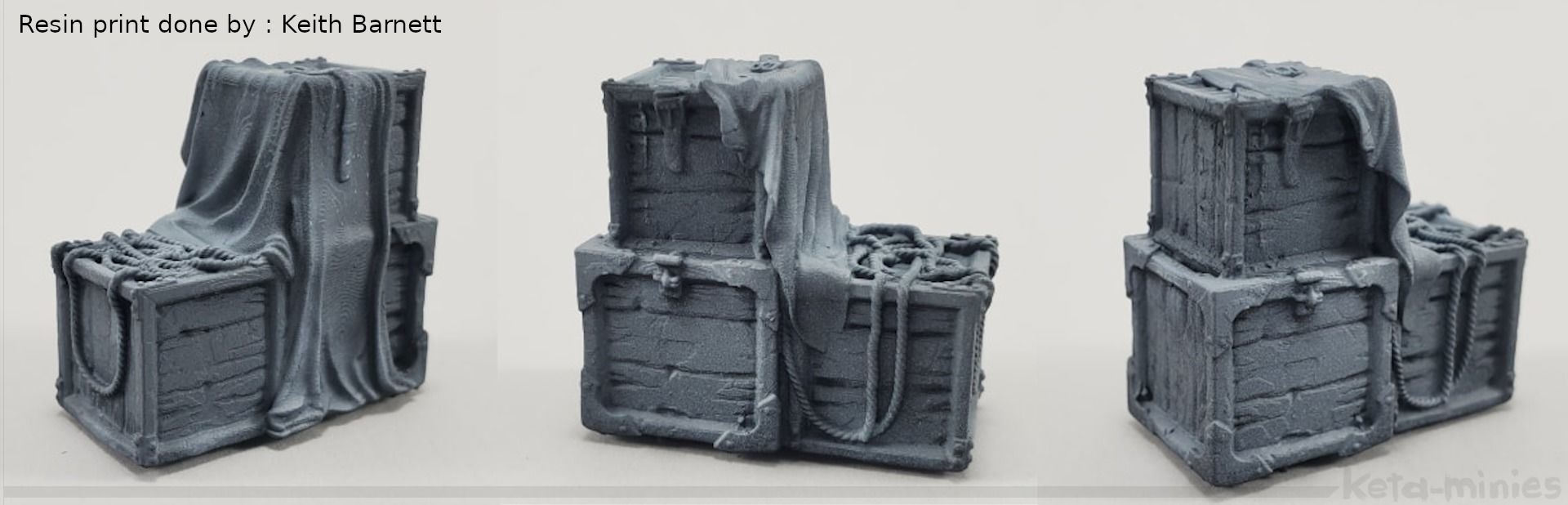 Medieval Tarped Crate A 3D print model_12