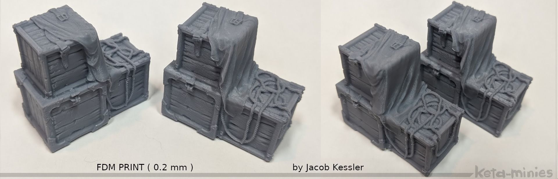 Medieval Tarped Crate A 3D print model_10
