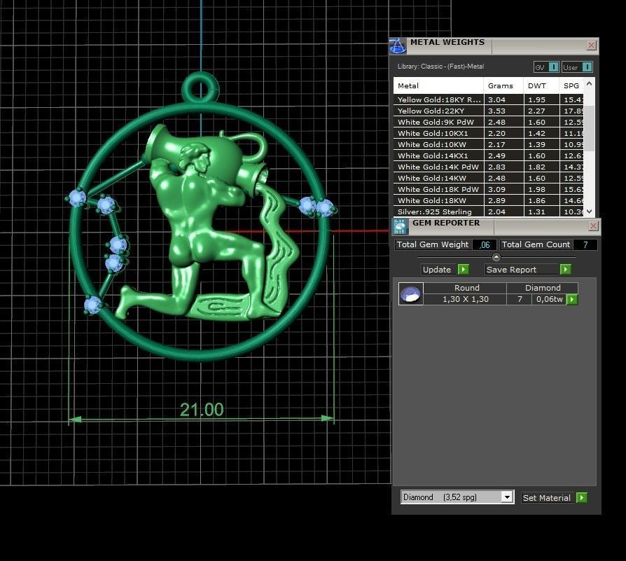 Aquarius stars 3D print model_1
