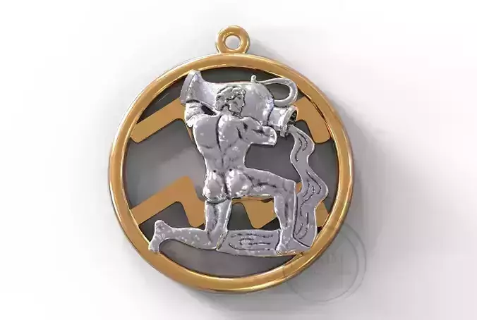 Aquarius symbol 3D print model