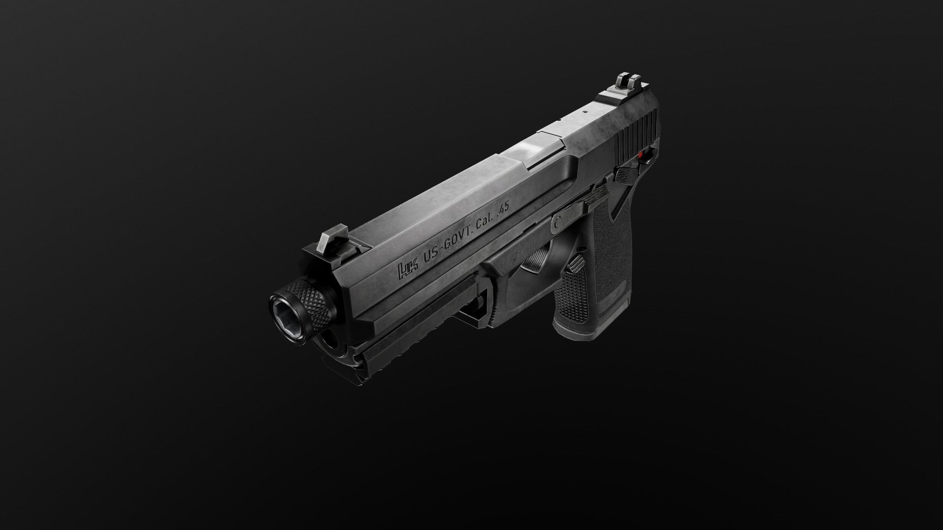 HK Mark 23 45acp SOCOM Handgun Low-poly 3D model_28