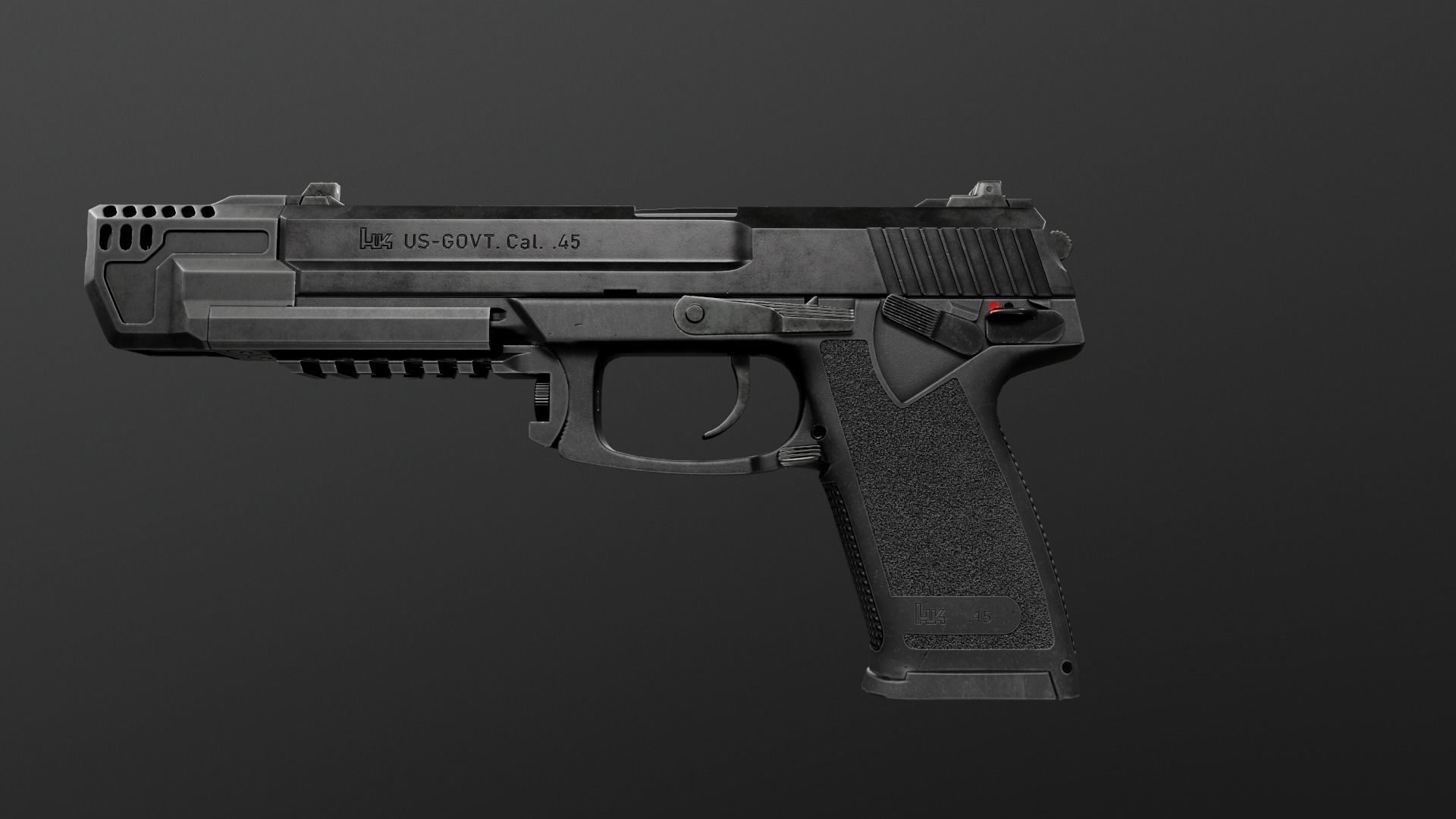 HK Mark 23 45acp SOCOM Handgun Low-poly 3D model_31