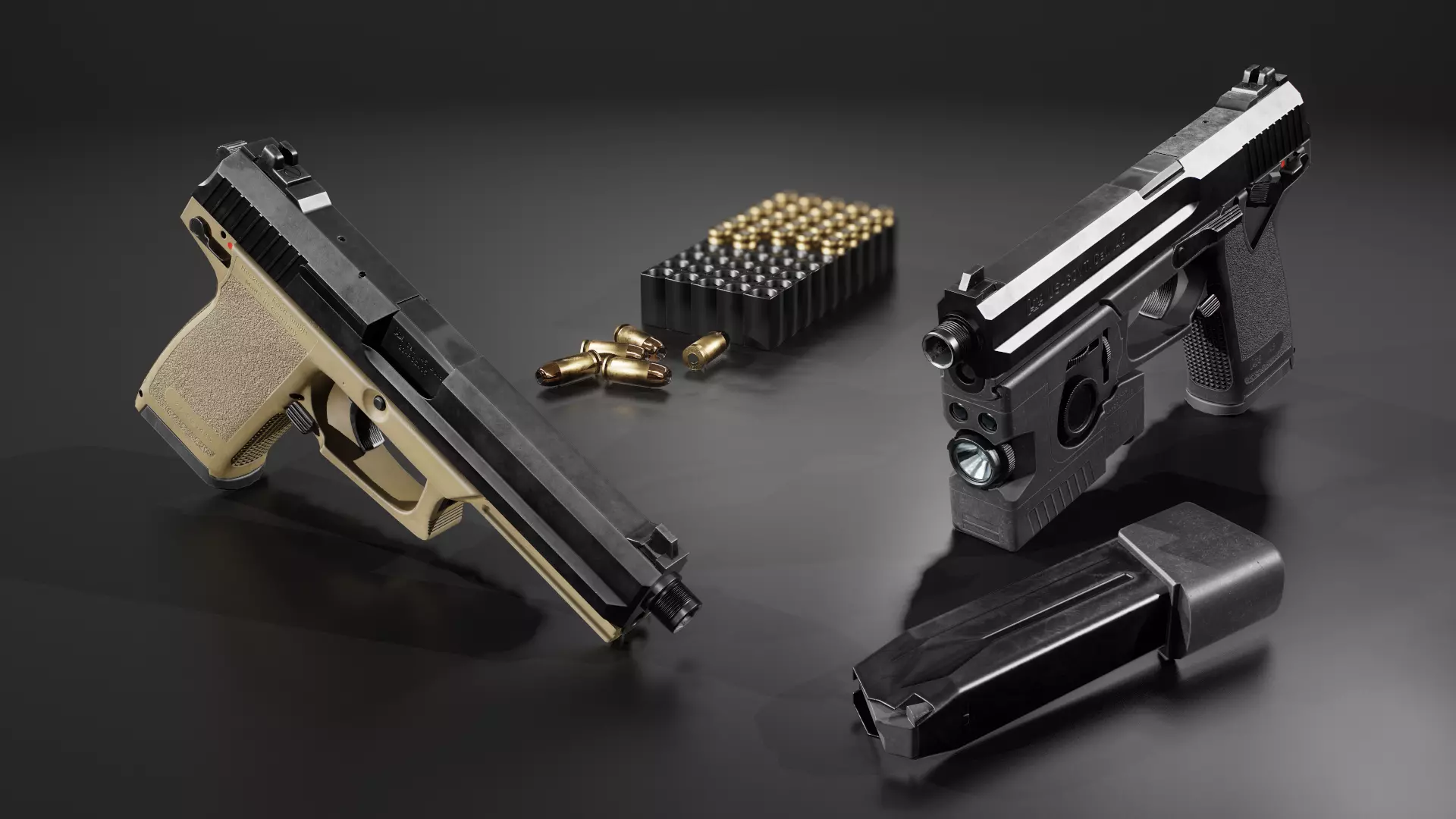 HK Mark 23 45acp SOCOM Handgun Low-poly 3D model_0