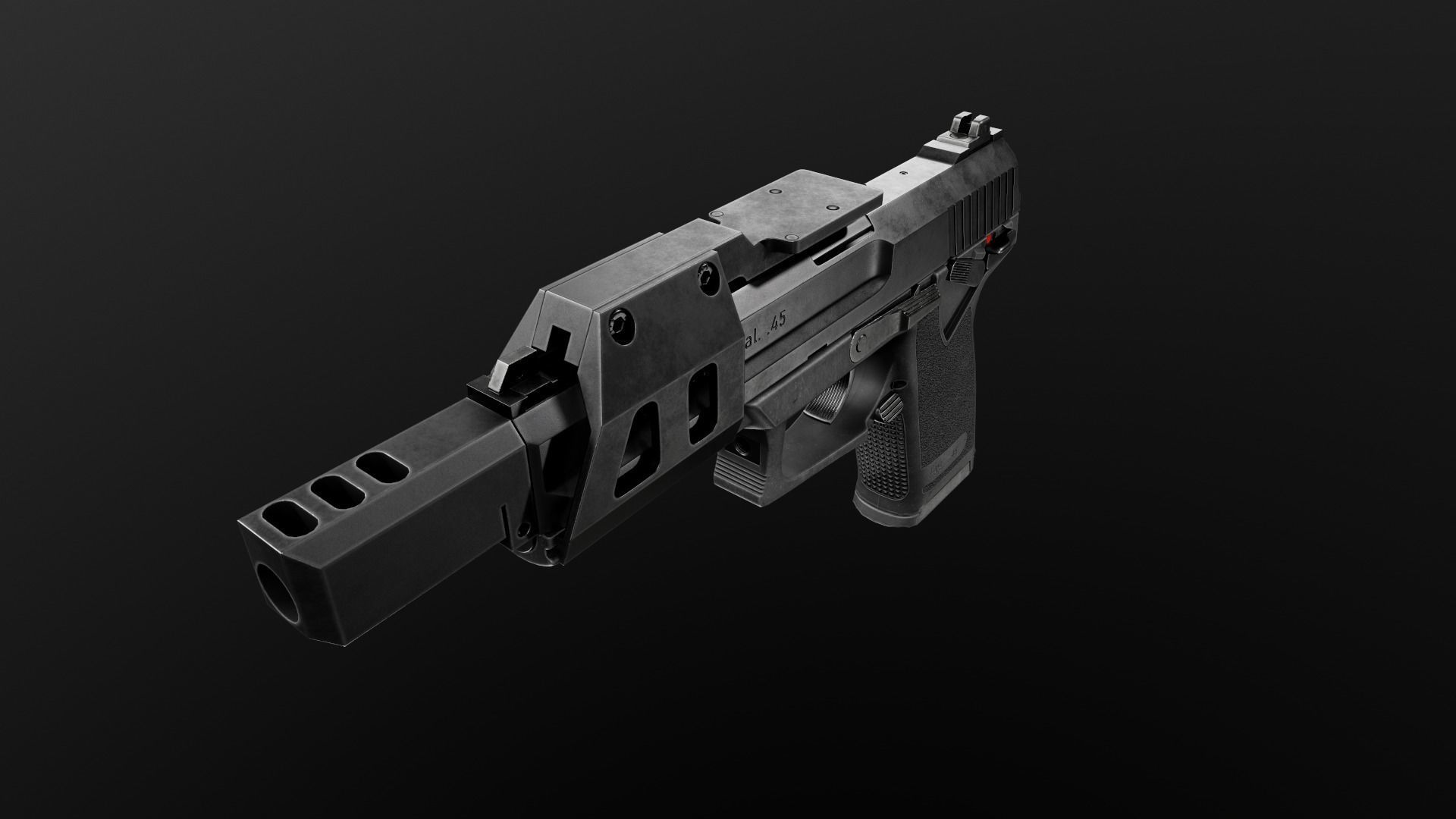 HK Mark 23 45acp SOCOM Handgun Low-poly 3D model_27