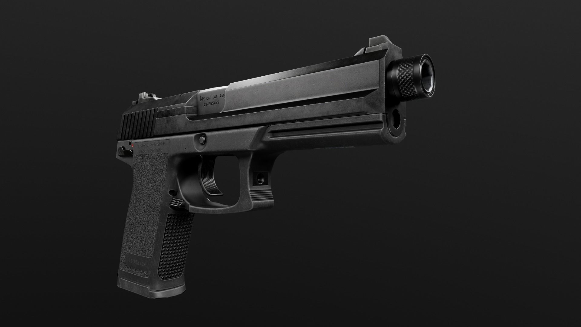HK Mark 23 45acp SOCOM Handgun Low-poly 3D model_13