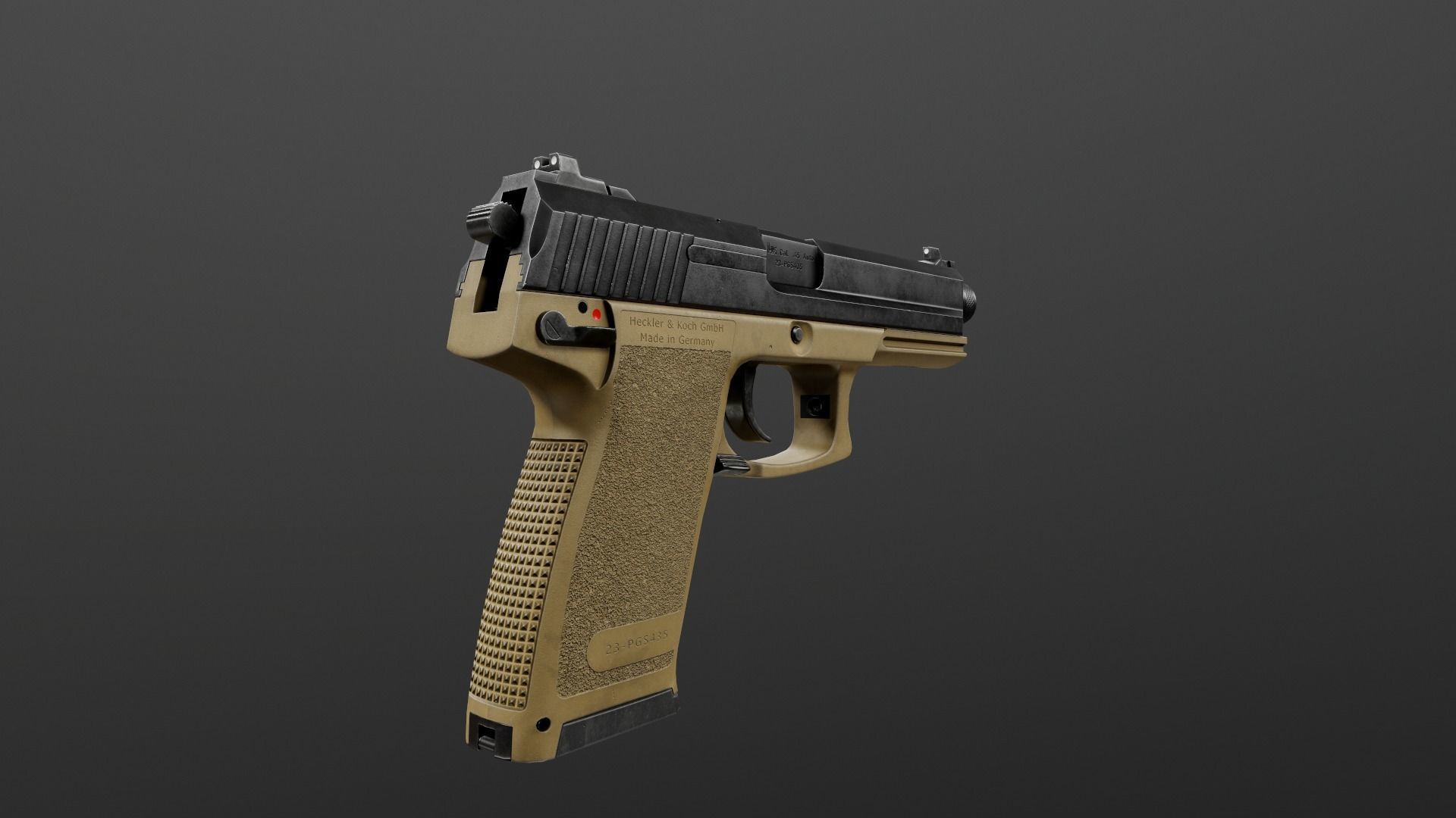 HK Mark 23 45acp SOCOM Handgun Low-poly 3D model_46