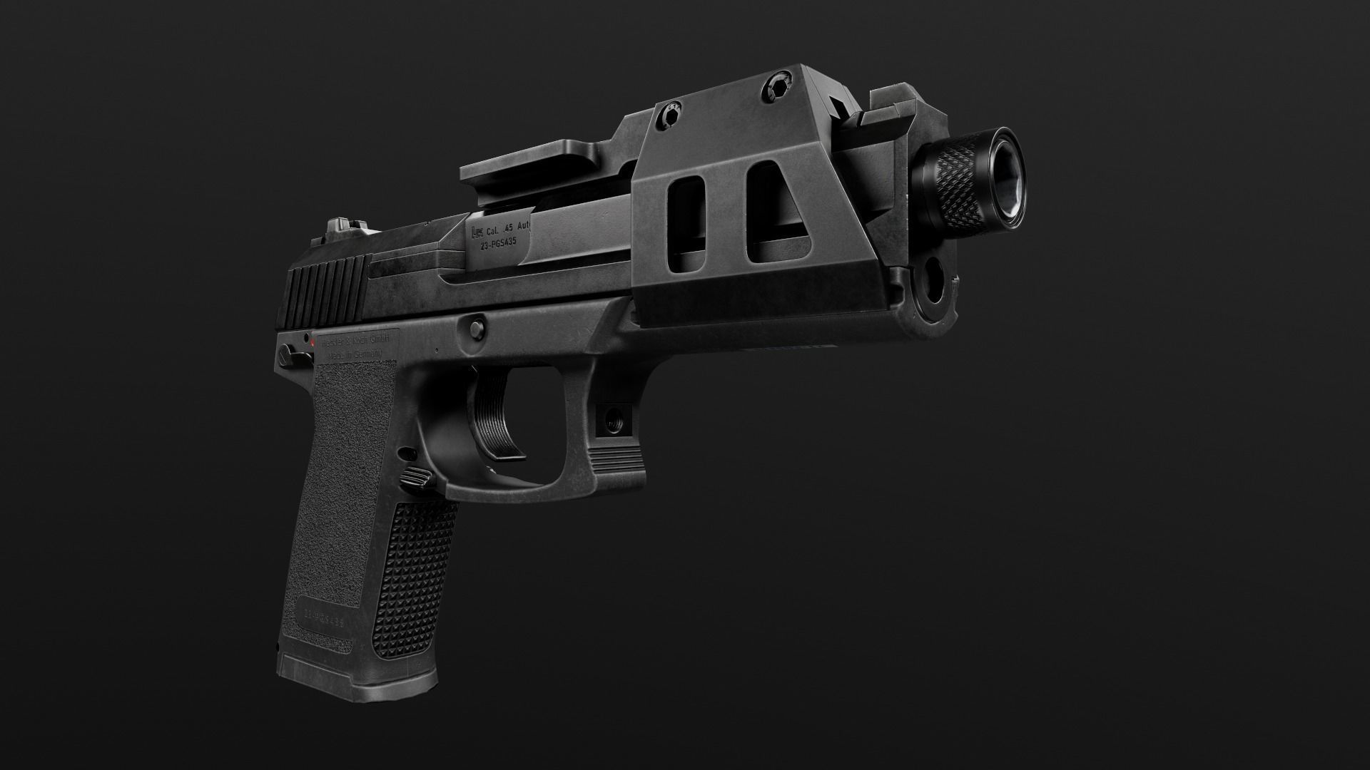 HK Mark 23 45acp SOCOM Handgun Low-poly 3D model_16