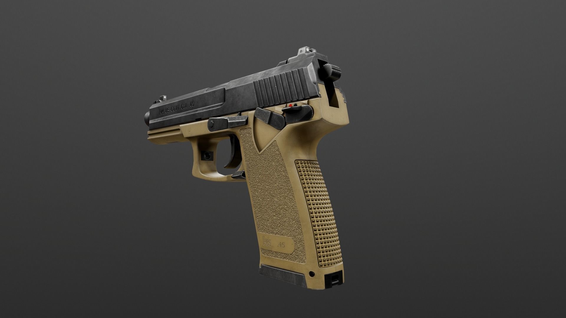 HK Mark 23 45acp SOCOM Handgun Low-poly 3D model_41