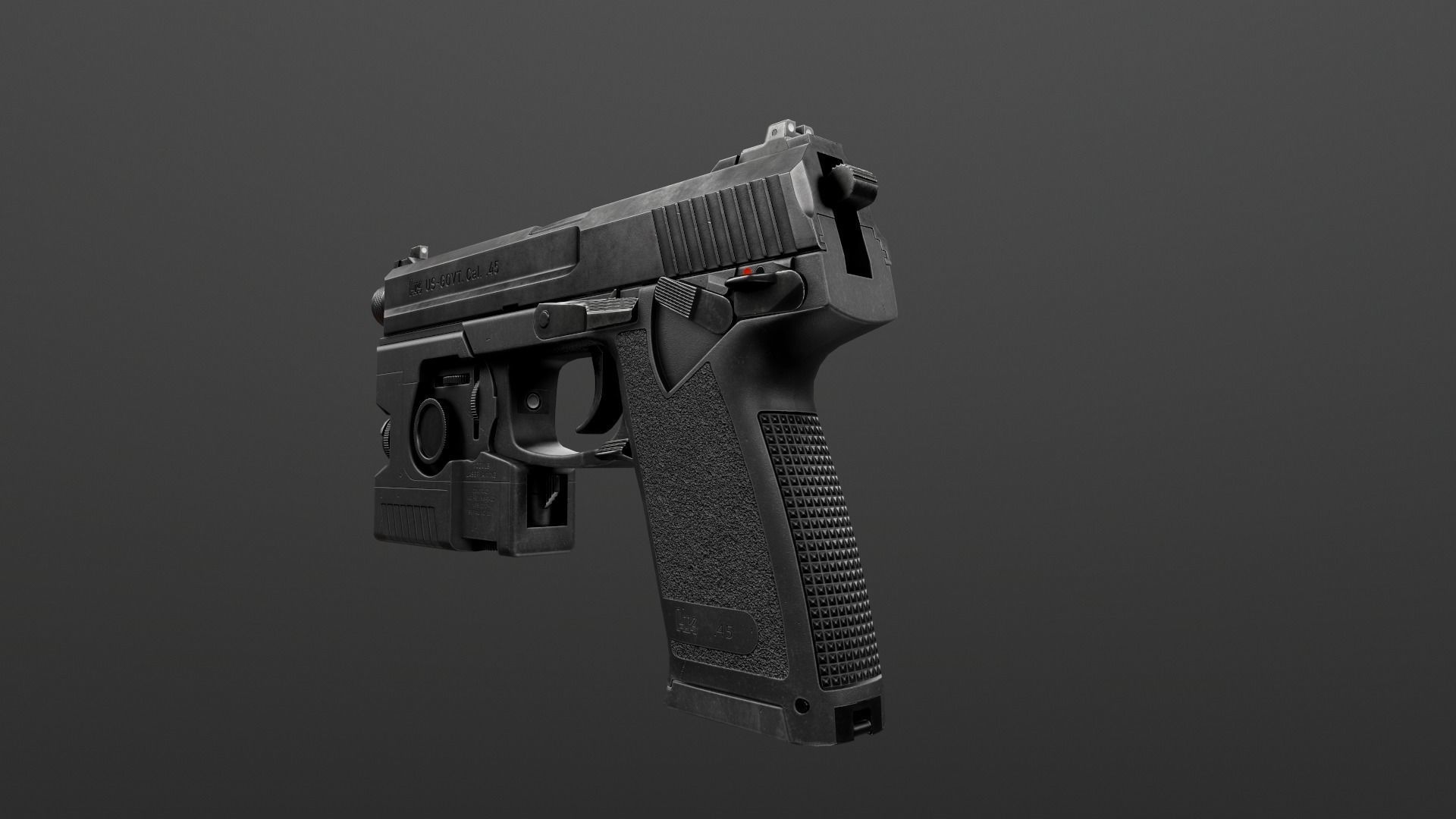HK Mark 23 45acp SOCOM Handgun Low-poly 3D model_37