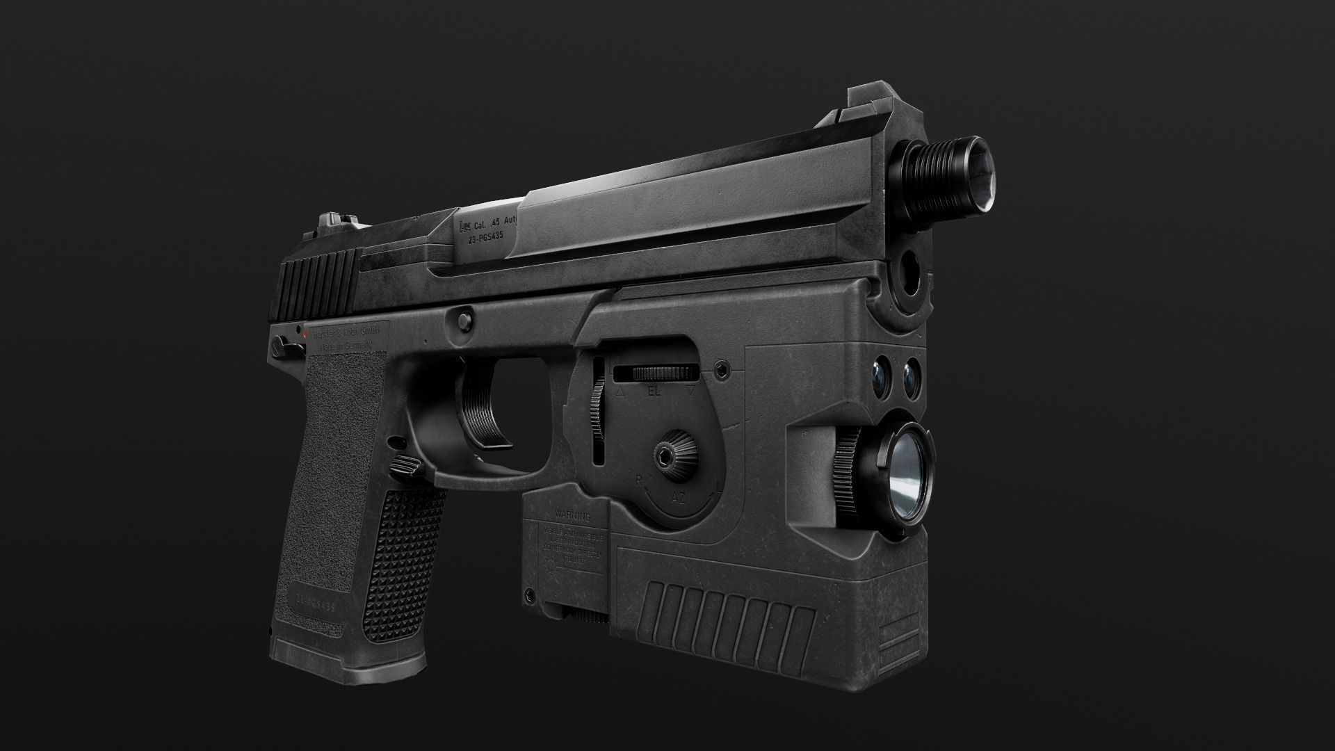 HK Mark 23 45acp SOCOM Handgun Low-poly 3D model_14