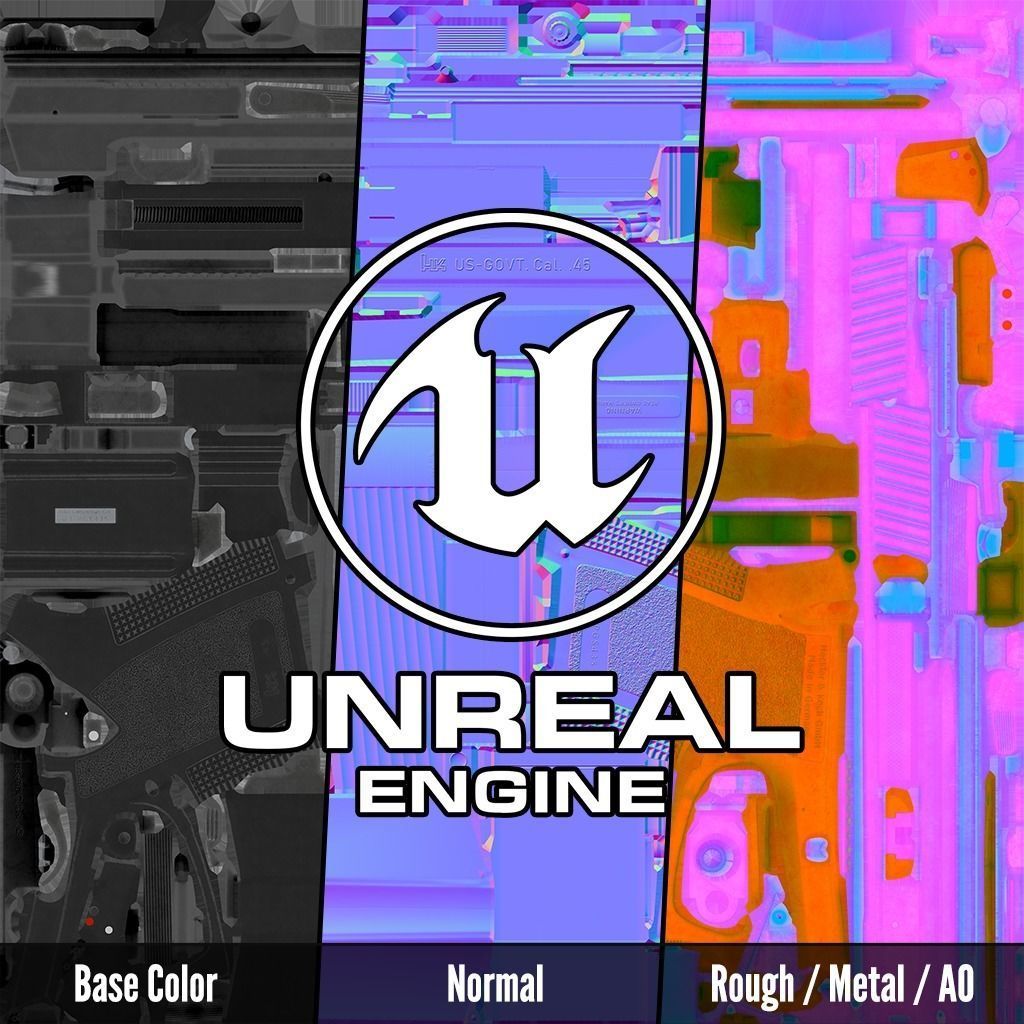 HK Mark 23 45acp SOCOM Handgun Low-poly 3D model_57