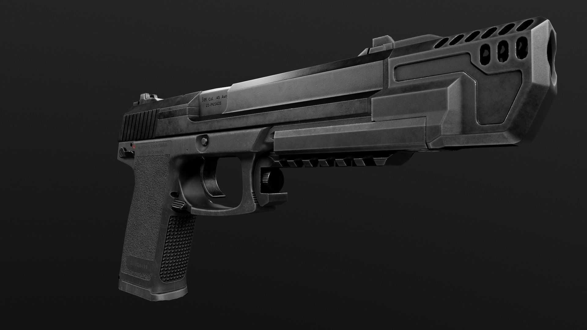 HK Mark 23 45acp SOCOM Handgun Low-poly 3D model_15