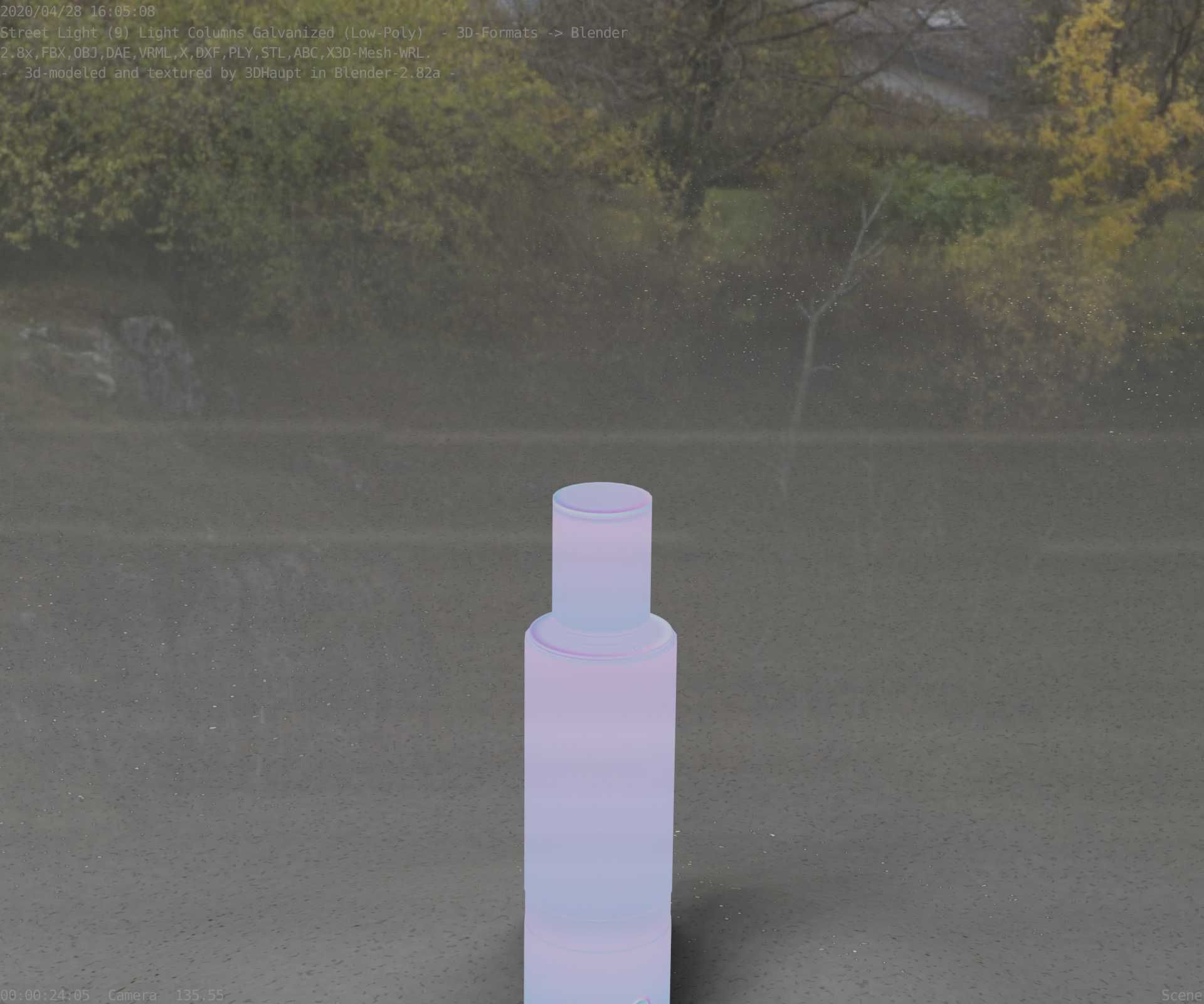 Galvanized Light-Column -6- Street-Light 9 Low-poly 3D model_81