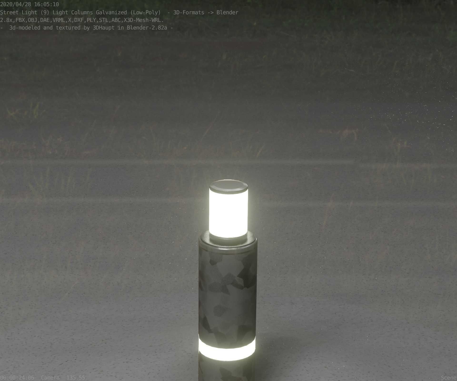 Galvanized Light-Column -6- Street-Light 9 Low-poly 3D model_82
