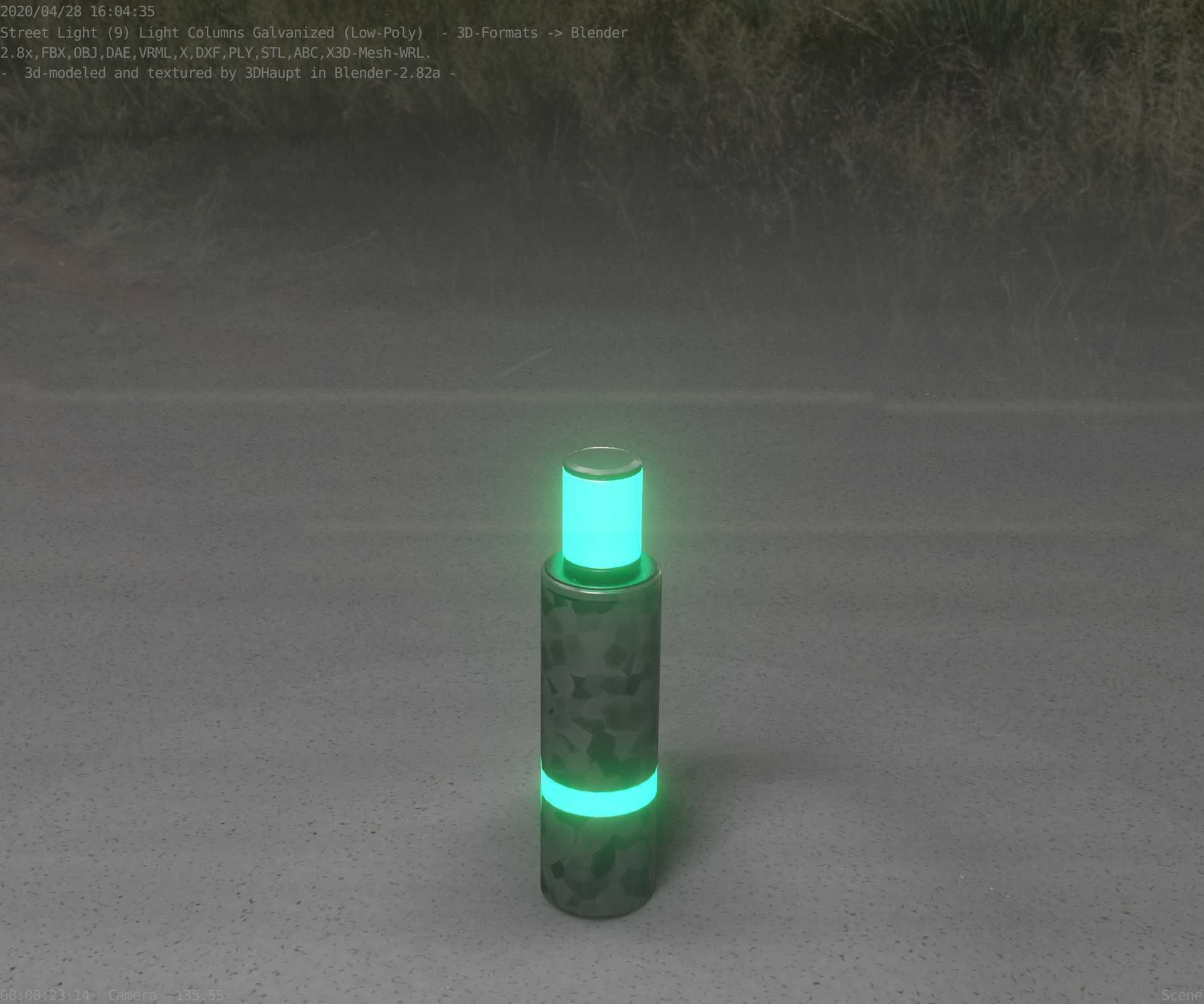 Galvanized Light-Column -6- Street-Light 9 Low-poly 3D model_66