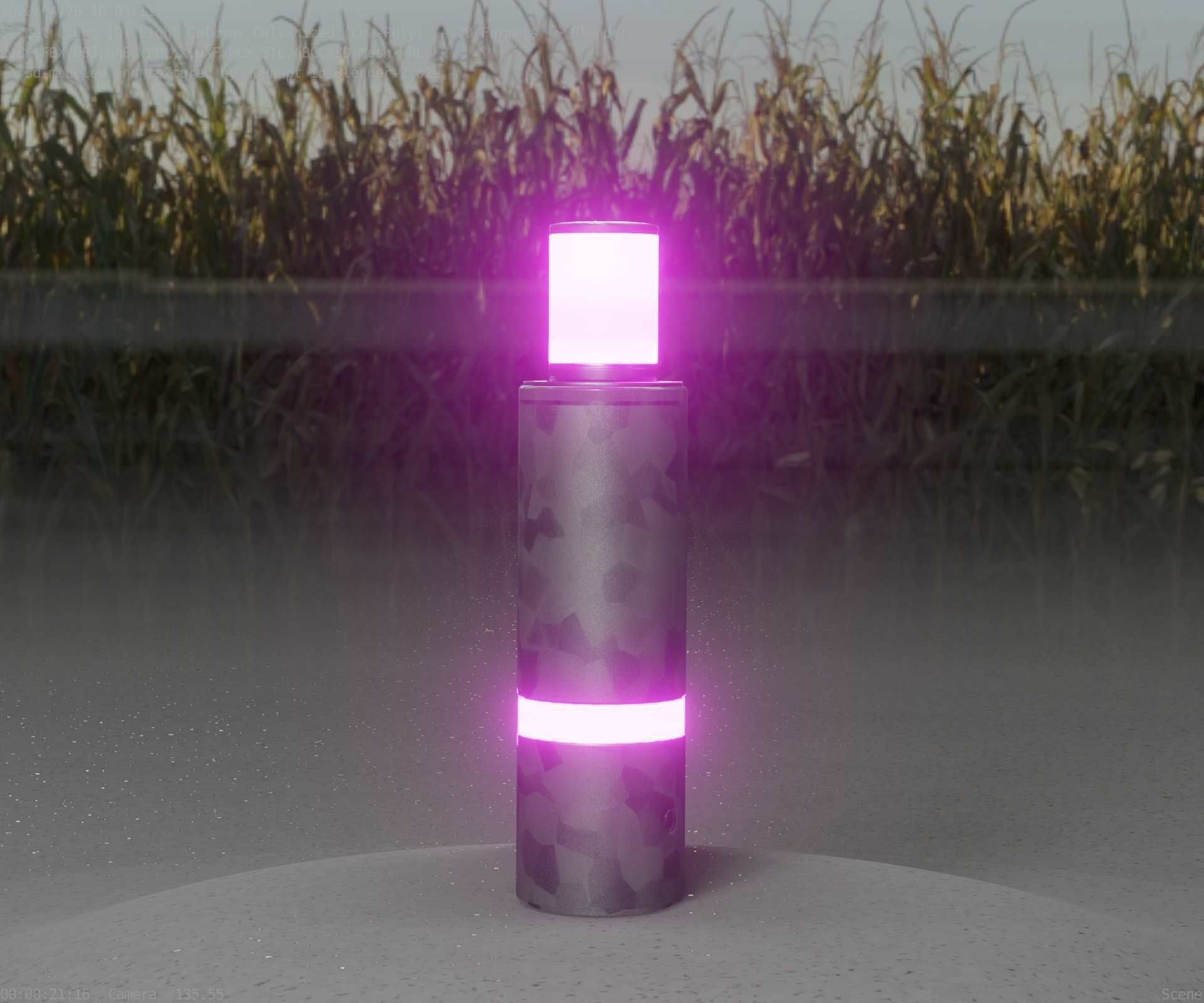 Galvanized Light-Column -6- Street-Light 9 Low-poly 3D model_40