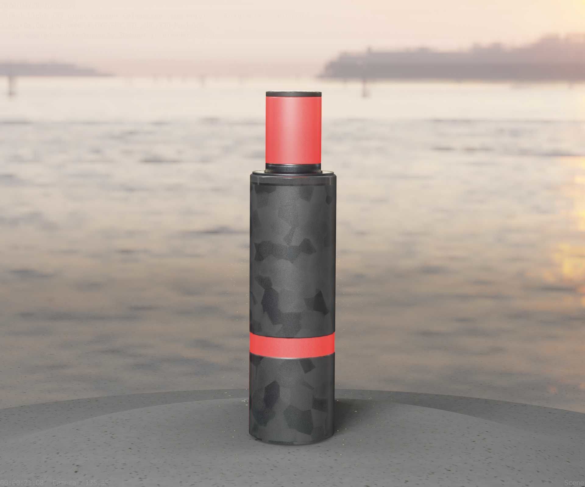 Galvanized Light-Column -6- Street-Light 9 Low-poly 3D model_32