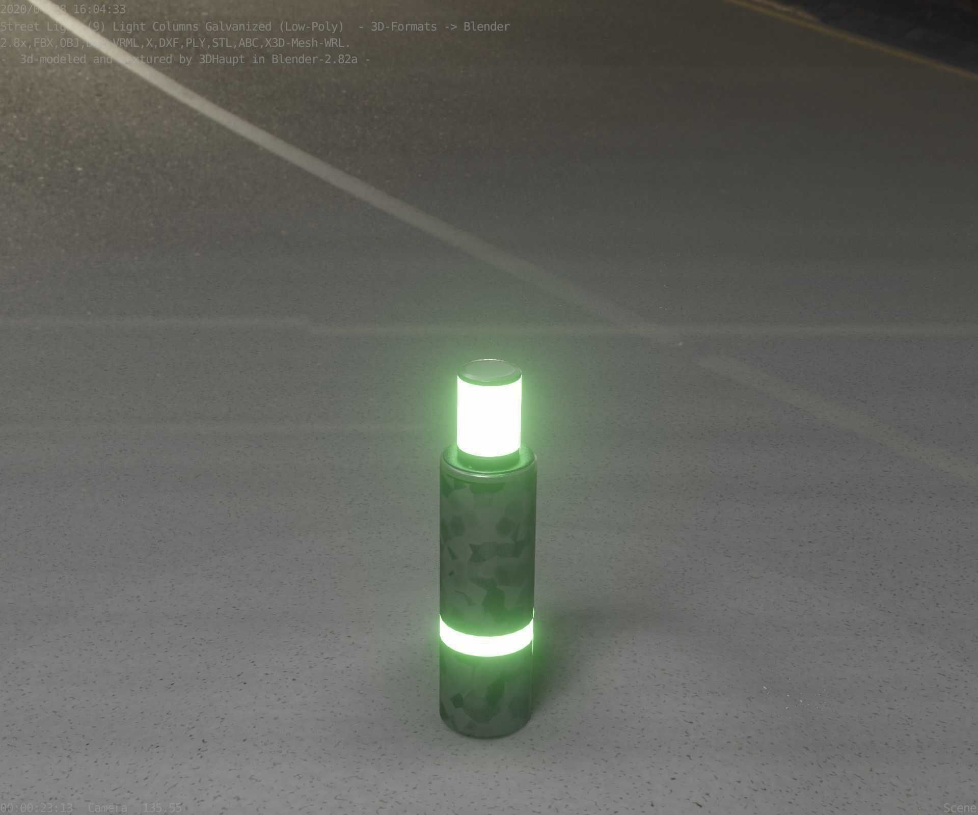 Galvanized Light-Column -6- Street-Light 9 Low-poly 3D model_65