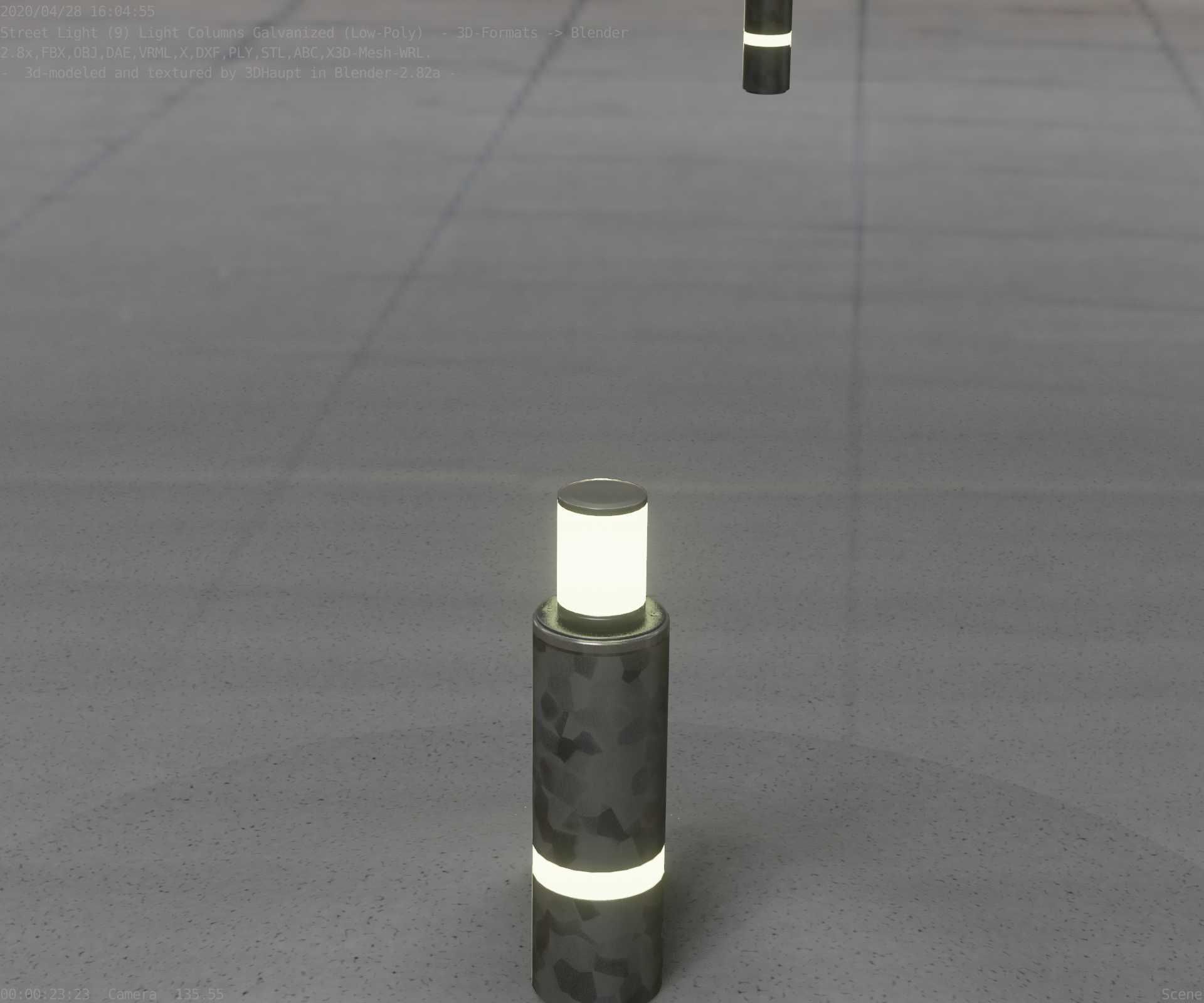 Galvanized Light-Column -6- Street-Light 9 Low-poly 3D model_75