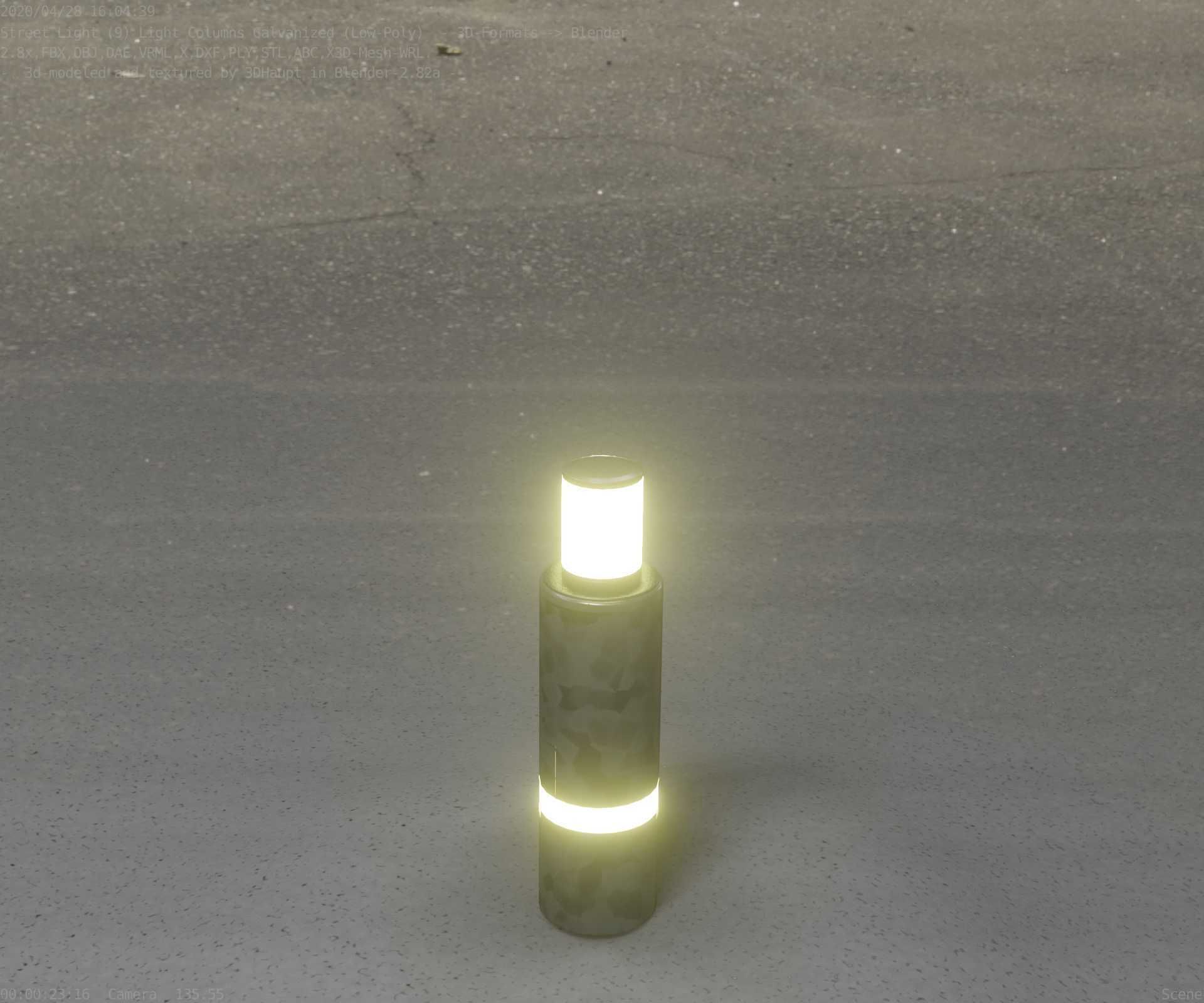 Galvanized Light-Column -6- Street-Light 9 Low-poly 3D model_68