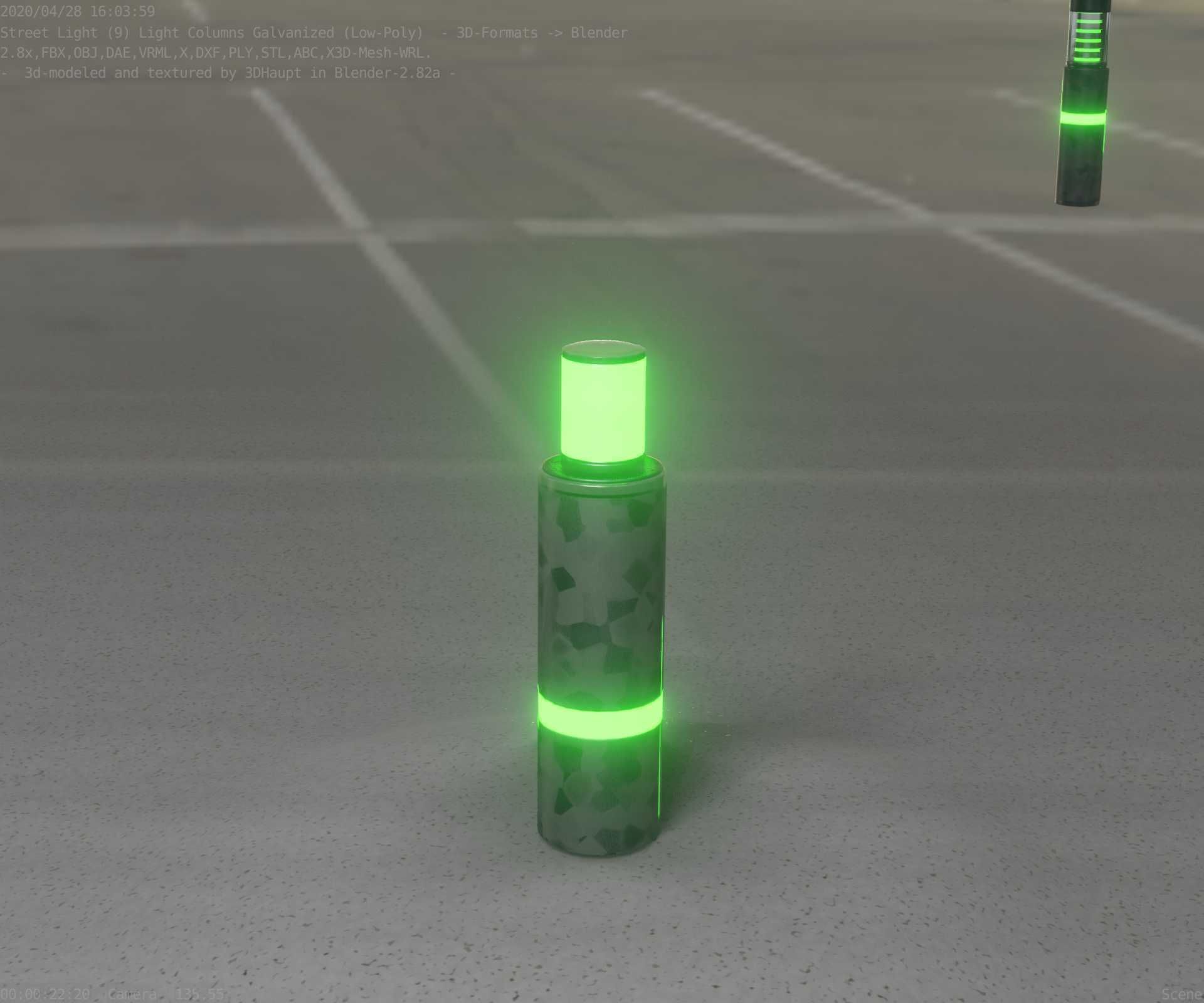 Galvanized Light-Column -6- Street-Light 9 Low-poly 3D model_55