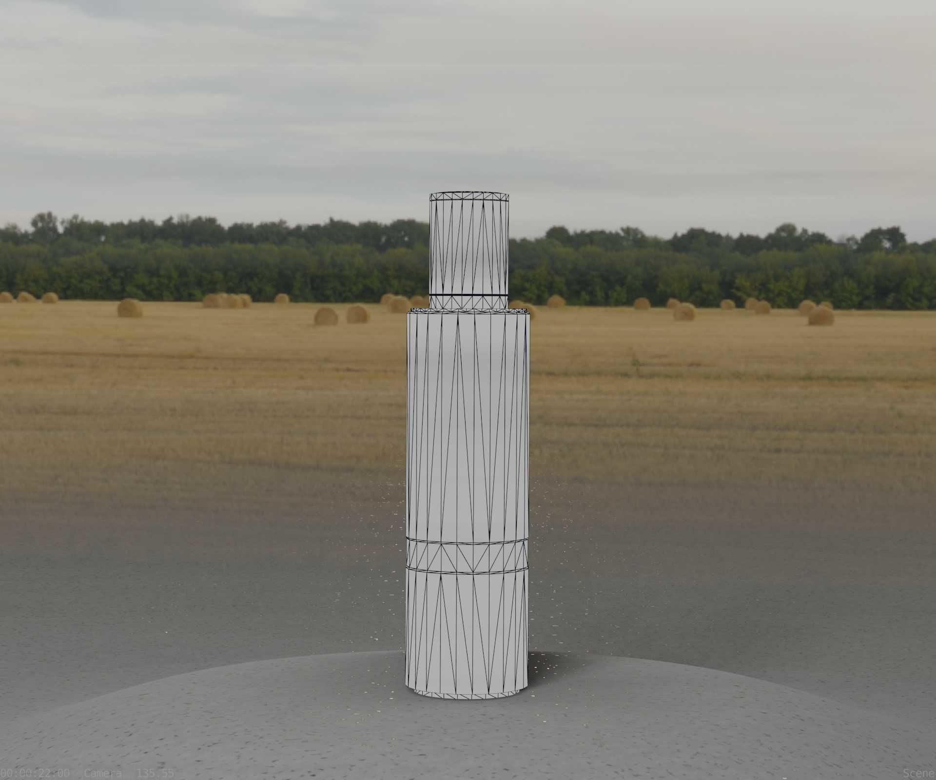 Galvanized Light-Column -6- Street-Light 9 Low-poly 3D model_48