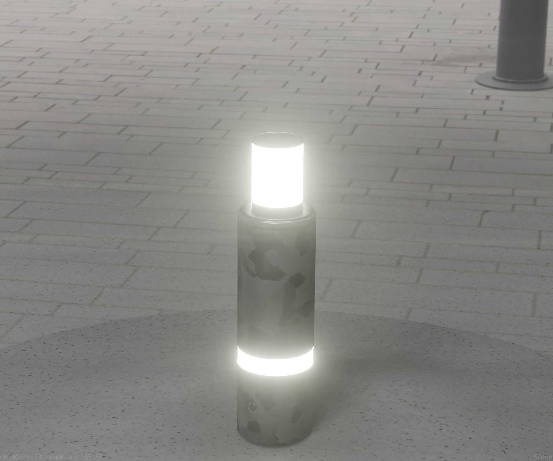Galvanized Light-Column -6- Street-Light 9 Low-poly 3D model_89