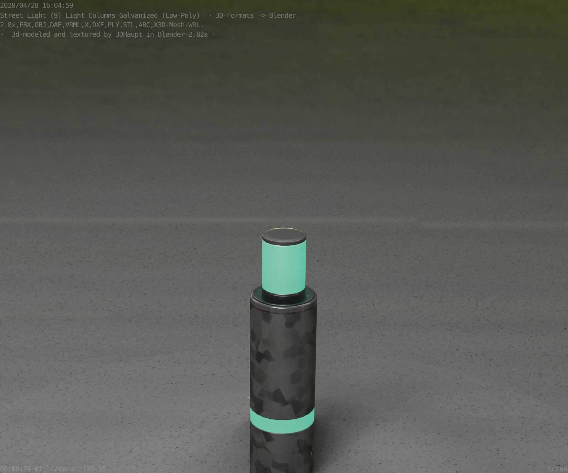 Galvanized Light-Column -6- Street-Light 9 Low-poly 3D model_77