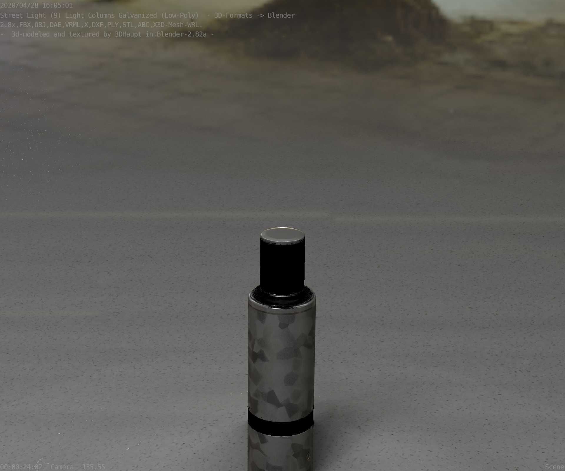 Galvanized Light-Column -6- Street-Light 9 Low-poly 3D model_78