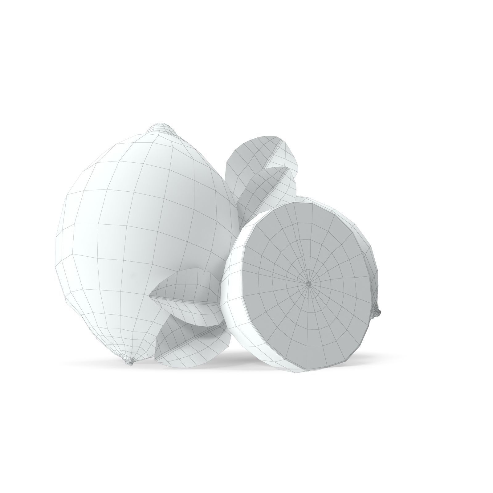Lemon three lemons 3D model_12