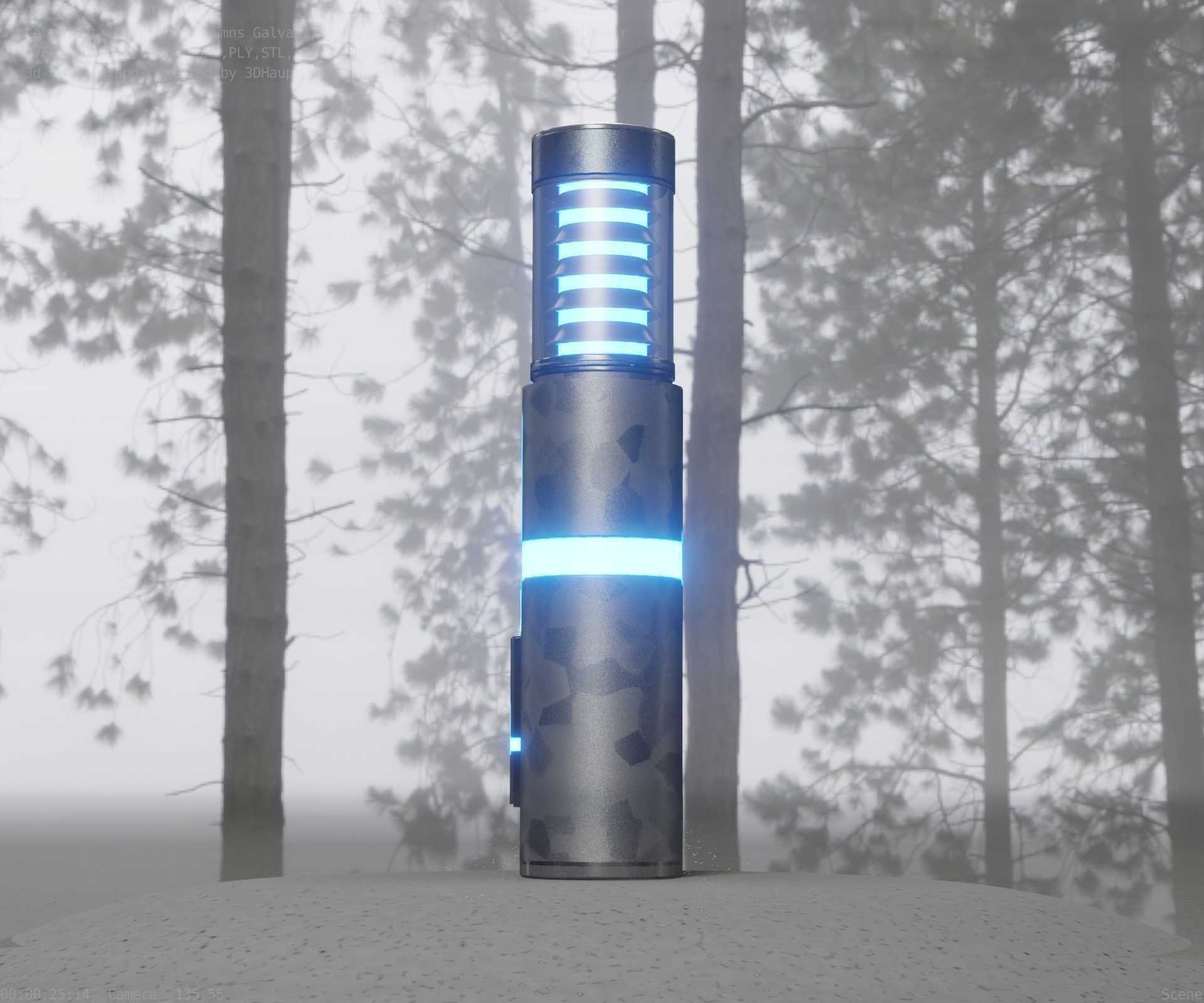 Galvanized Light-Column -7- Street-Light 9 Low-poly 3D model_40