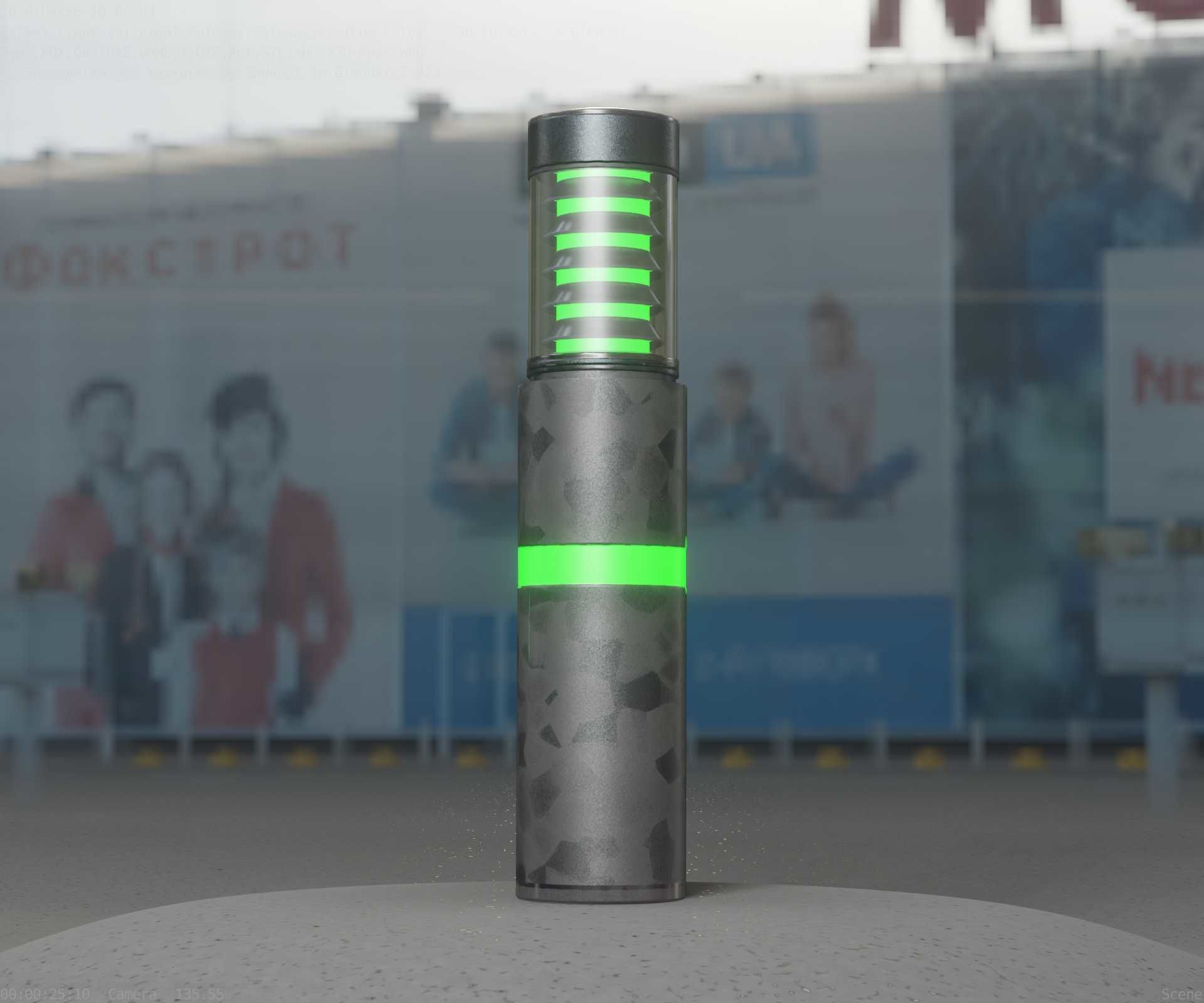 Galvanized Light-Column -7- Street-Light 9 Low-poly 3D model_36