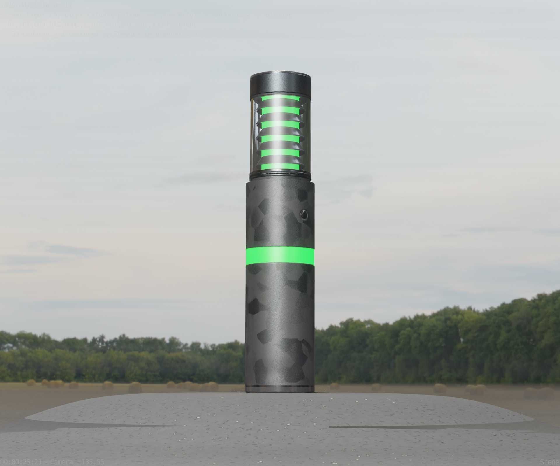 Galvanized Light-Column -7- Street-Light 9 Low-poly 3D model_47