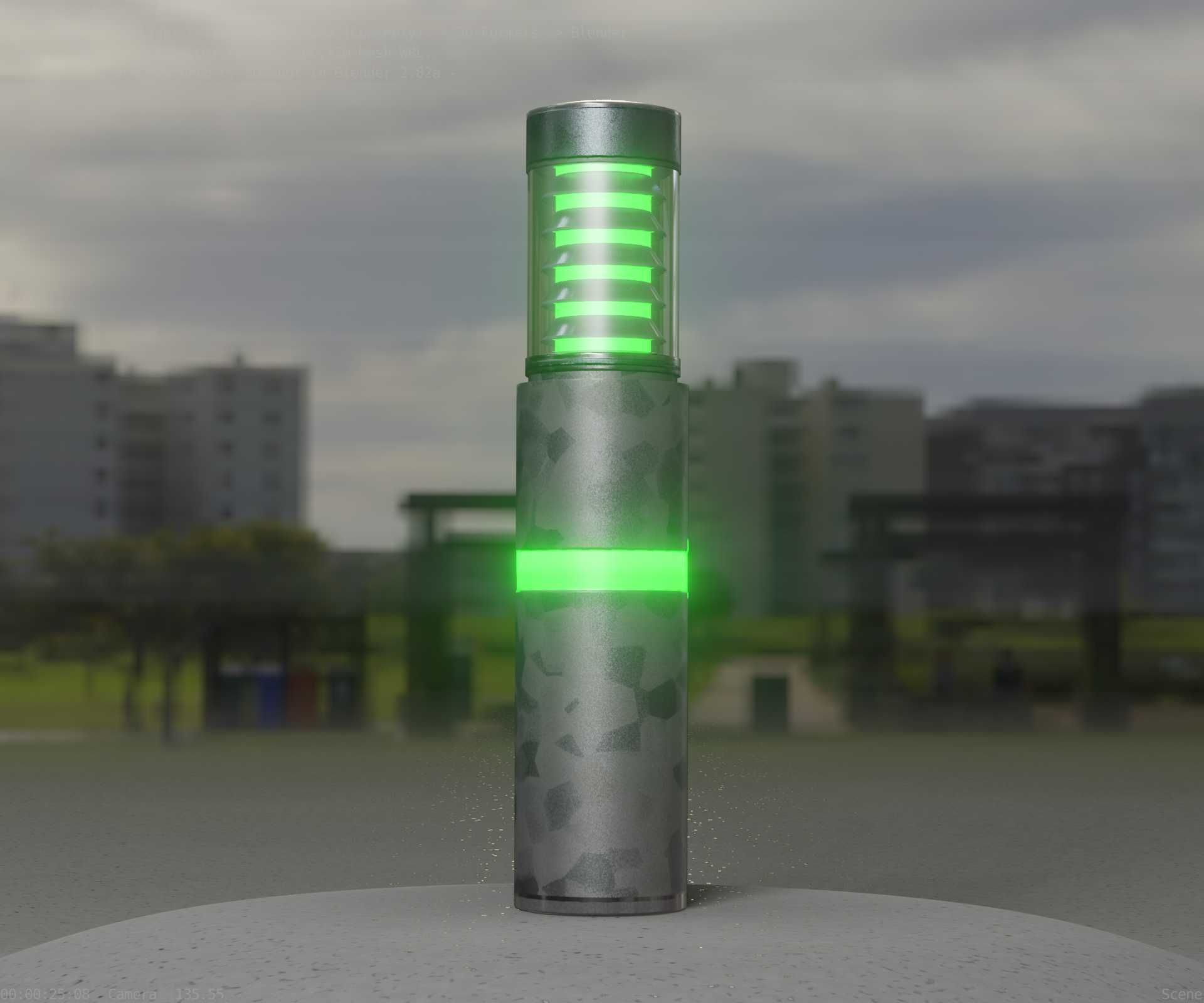 Galvanized Light-Column -7- Street-Light 9 Low-poly 3D model_34