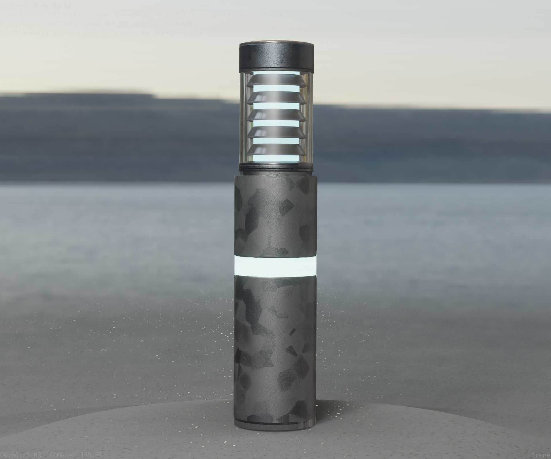 Galvanized Light-Column -7- Street-Light 9 Low-poly 3D model_29