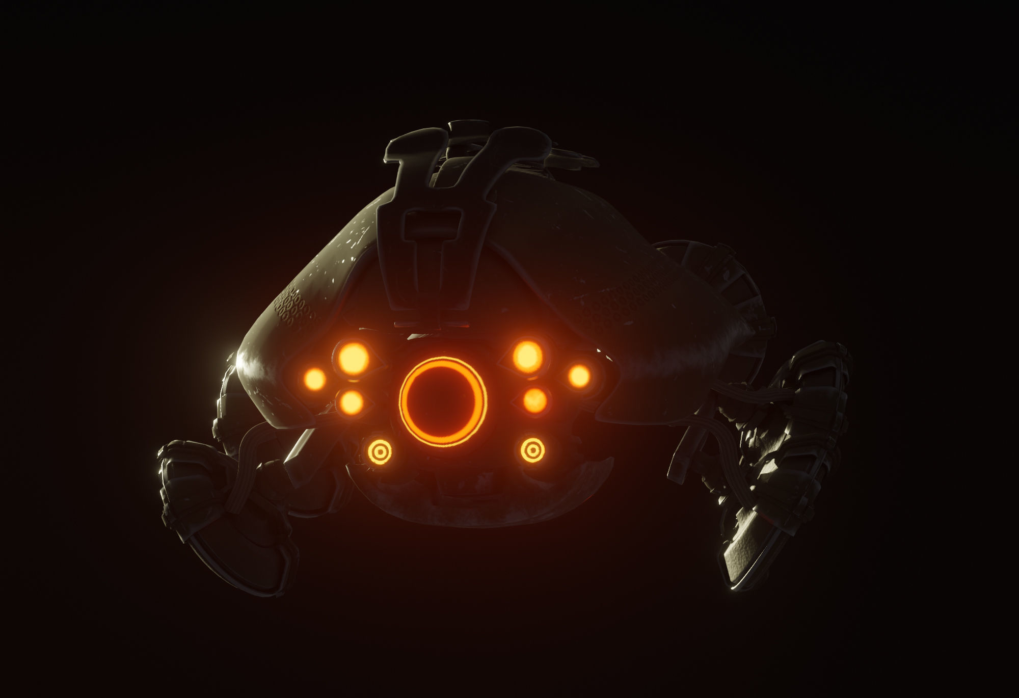 Drone or Spaceship 3D model_9