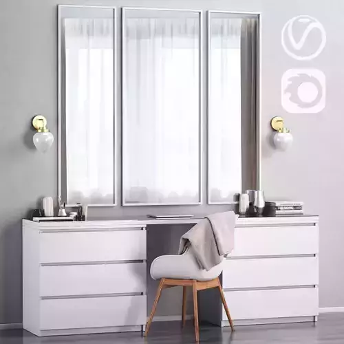 MALM Dressing Table 3D model