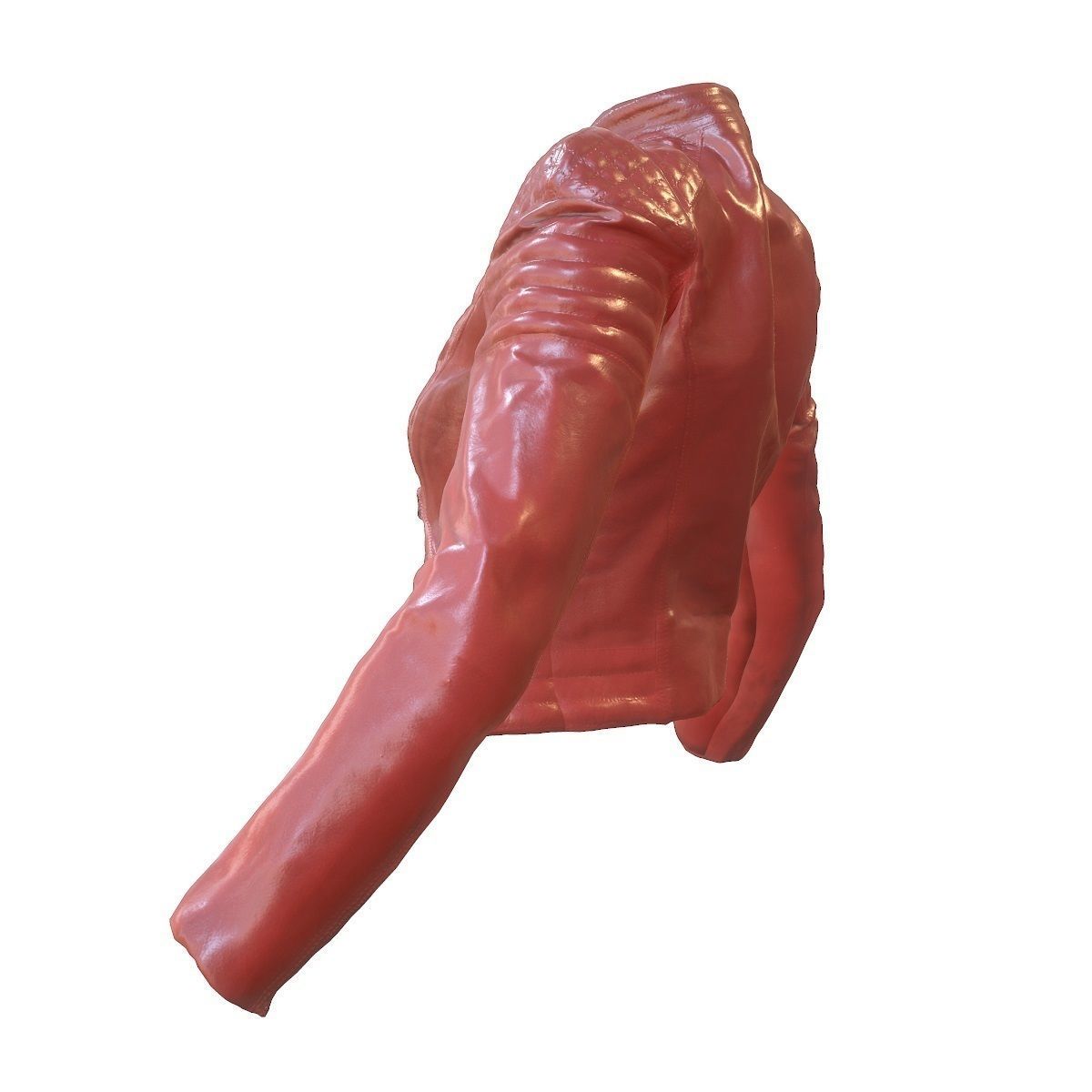 Red Shiny Jacket Low-poly 3D model_1