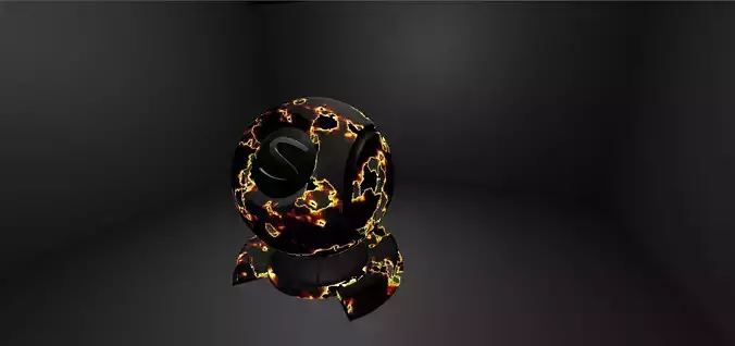 Material helmet with flames