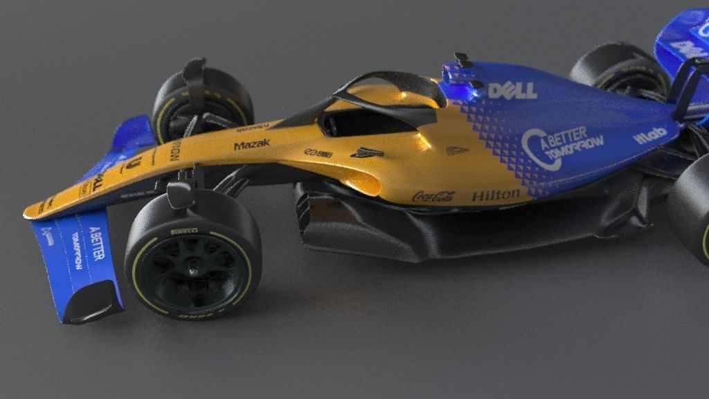 f1 McLaren 2021 - 2023 concept Low-poly 3D model_17