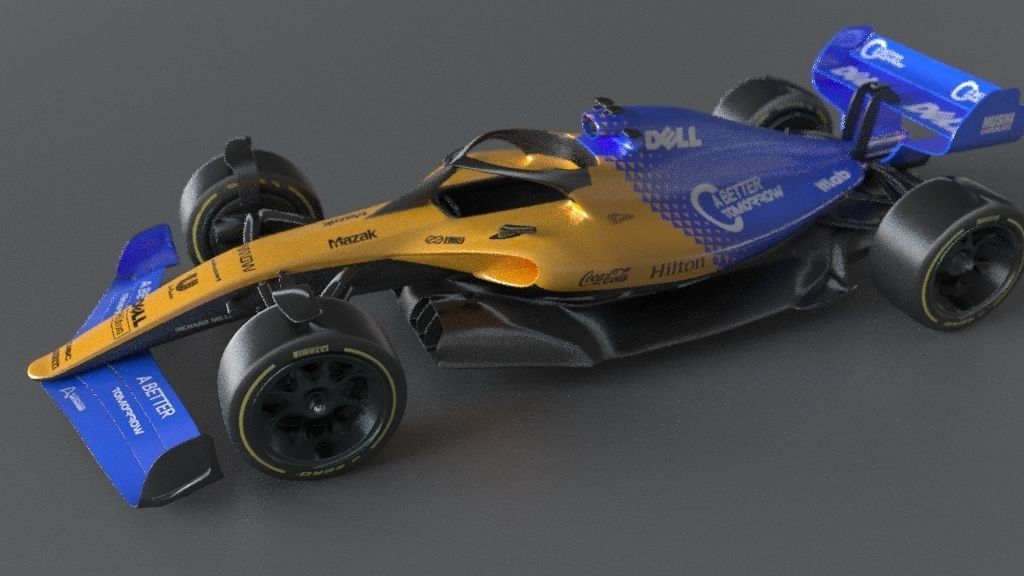 f1 McLaren 2021 - 2023 concept Low-poly 3D model_13