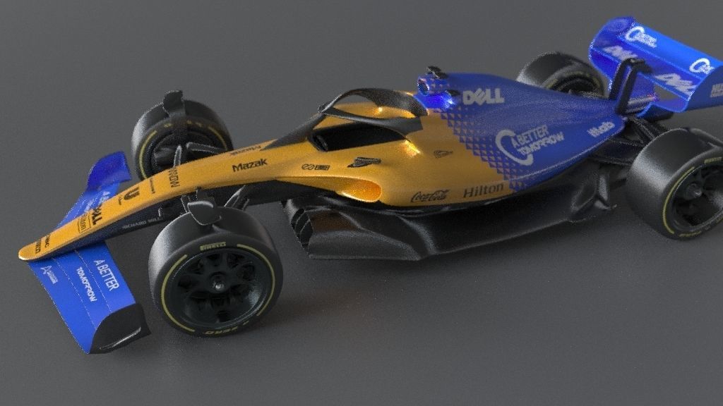 f1 McLaren 2021 - 2023 concept Low-poly 3D model_14