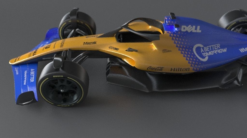 f1 McLaren 2021 - 2023 concept Low-poly 3D model_18