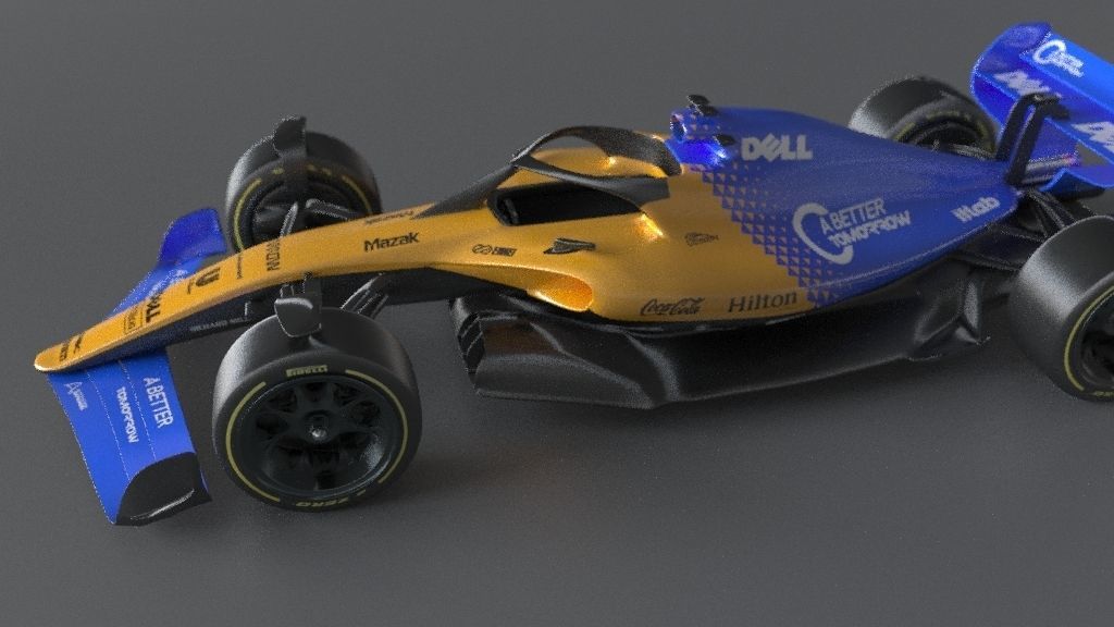 f1 McLaren 2021 - 2023 concept Low-poly 3D model_16