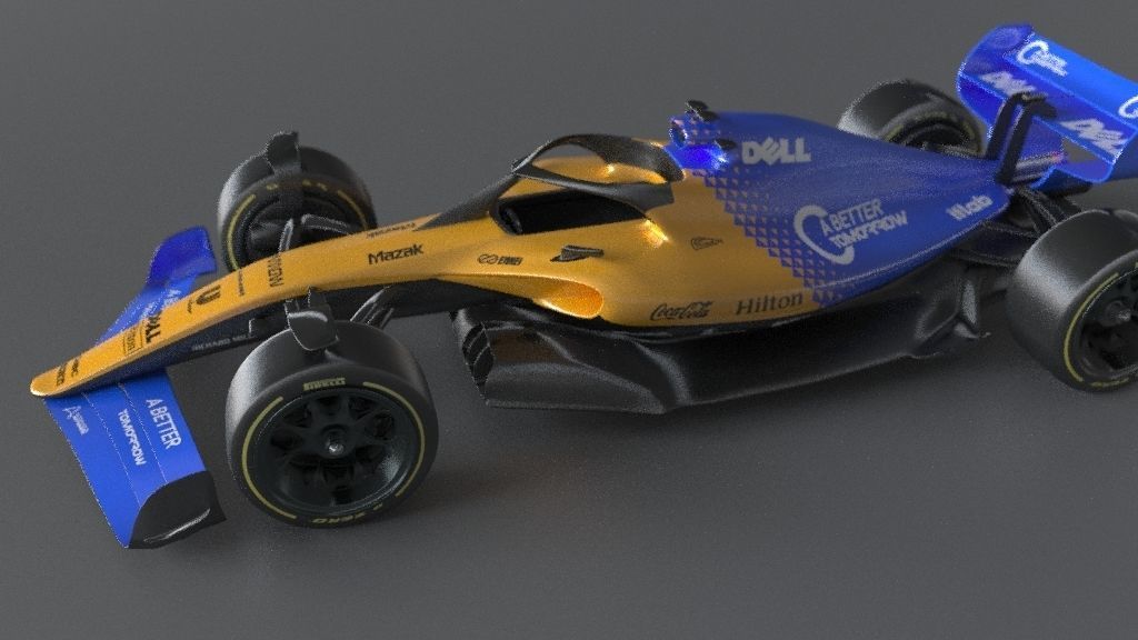 f1 McLaren 2021 - 2023 concept Low-poly 3D model_15