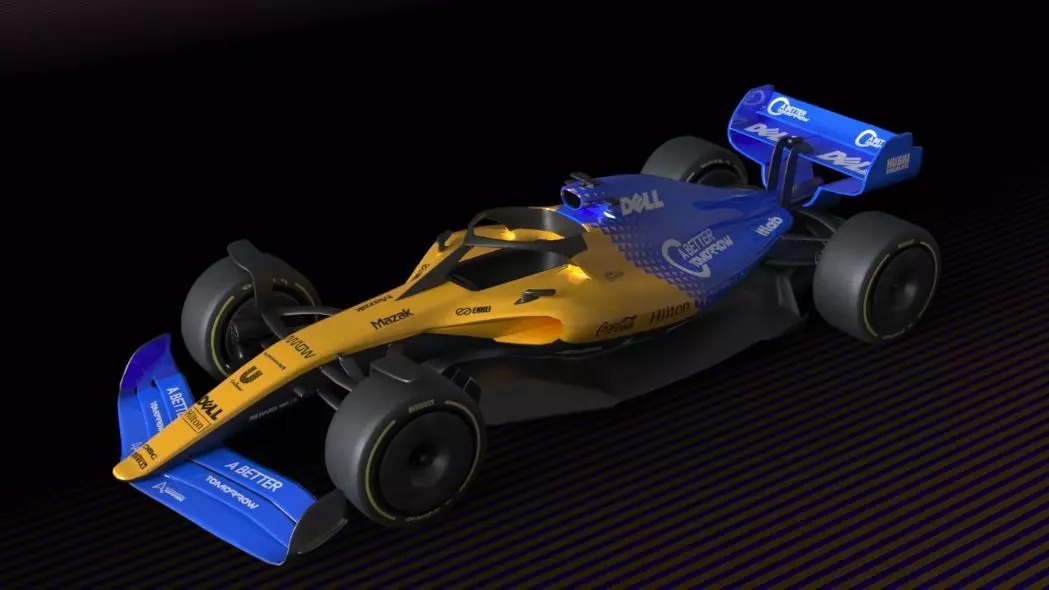 f1 McLaren 2021 - 2023 concept Low-poly 3D model_0