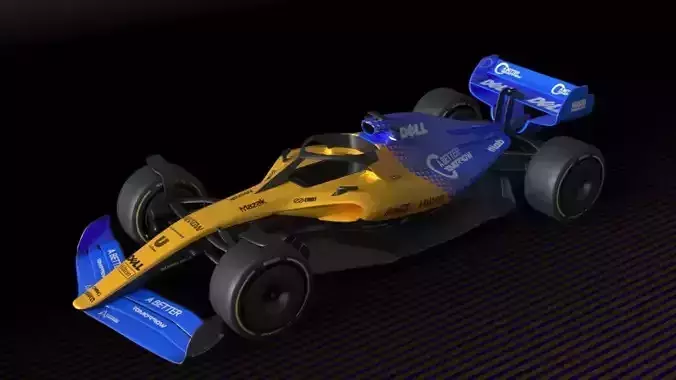 f1 McLaren 2021 - 2023 concept Low-poly 3D model
