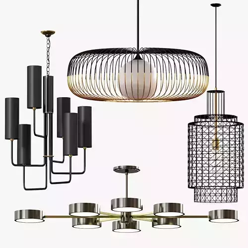 Ceiling Lights 01 Low-poly 3D model