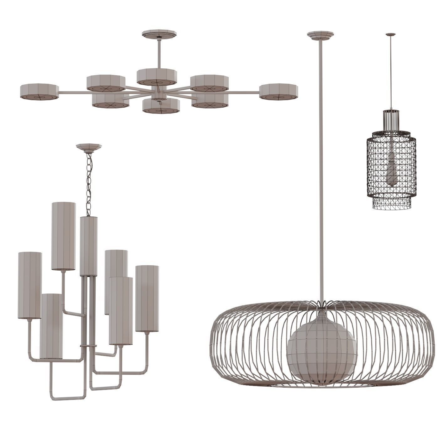 Ceiling Lights 01 Low-poly 3D model_7